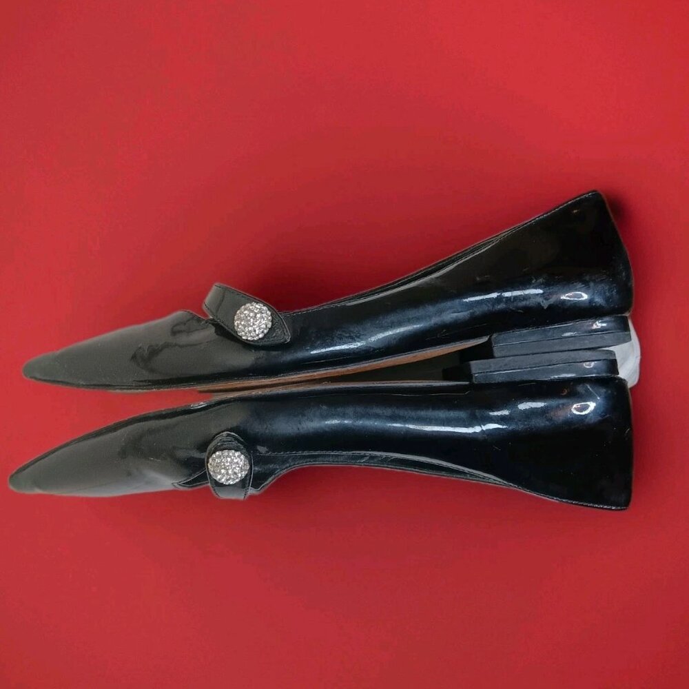 ANN TAYLOR  Patent Leather MARY JANE Black FLATS Sz 8.5 M - Picture 6 of 15